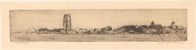 Westkapelle door Willem Adrianus Grondhout (signed by artist)