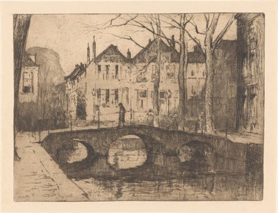 Smidswater in Den Haag door Willem Adrianus Grondhout