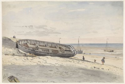 Schuiten op het strand door Willem Anthonie van Deventer