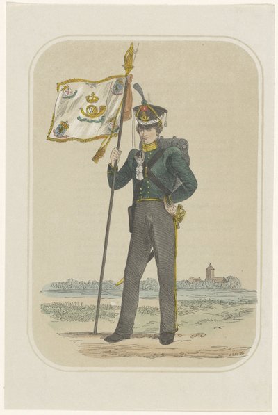 Vrijwillige Jager der Leidse Hogeschool, 1830 door Willem Bal