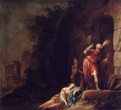 De Leviet van Efraïm, schilderij van Willem Bartsius door Willem Bartsius