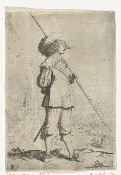 Staande soldaat door Willem Basse (attributed to)