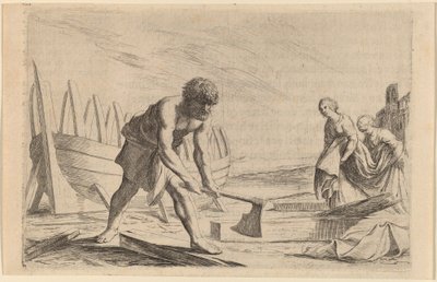 Odysseus op het Eiland van de Godin Calypso door Willem Basse