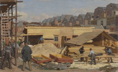 Huizen in aanbouw, 1895 door Willem Bastiaan Tholen