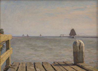 Pier in Enkhuizen door Willem Bastiaan Tholen