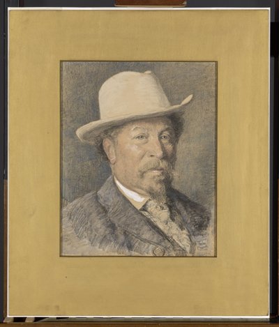 Portret van de kunstschilder Gerardus Johannes Roermeester (1844-1936) door Willem Bastiaan Tholen