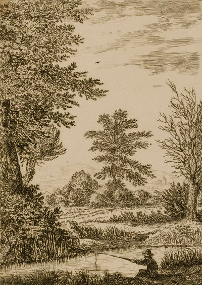 Landschap met beek door Willem Bemmel