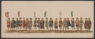 Delftse optocht van 1862, vijfde groep door Willem Bernardus IJzerdraat