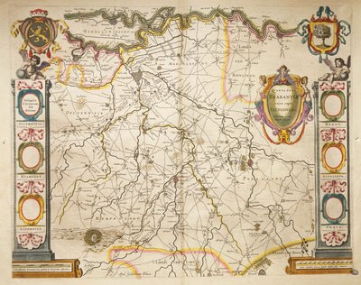 Brabant uit Theatrum Orbis Terrarum door Willem Bleau, Amsterdam door Willem Blaeu