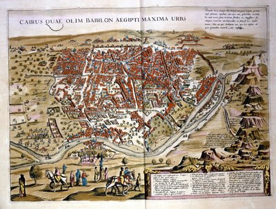 Caïro. Atlas door Wilhelm Blaeu, Amsterdam 1630. door Willem Blaeu