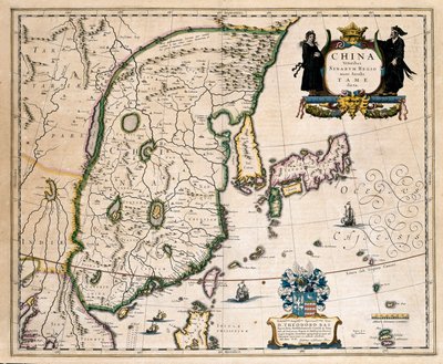 Kaart van China, Japan en Korea door Willem Blaeu