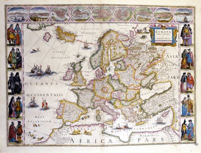 Kaart van Europa. Atlas door William Blaeu (1571 - 1638). Amsterdam 1635. door Willem Blaeu