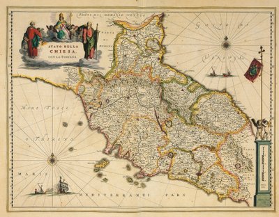 Kaart van Toscane, uit Atlas van Willem Janszoon Blaeu door Willem Blaeu