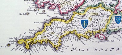 Schilden van Wessex en Sussex uit de Heptarchie; een verzamelnaam voor de Angelsaksische koninkrijken door Willem Blaeu