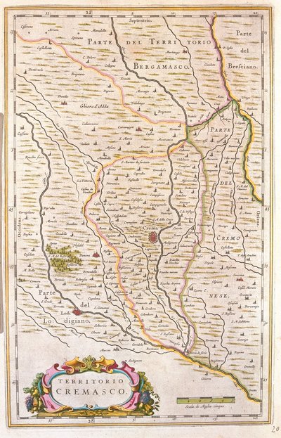 Gebied van Crema, Italië, in 