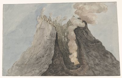Binnenzijde van krater Etna door Willem Carel Dierkens