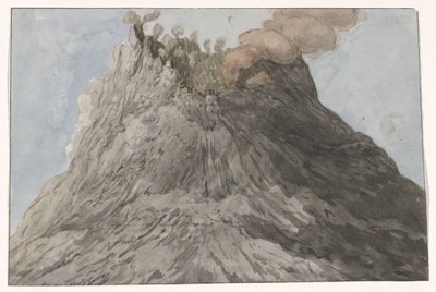 Krater van de Etna door Willem Carel Dierkens