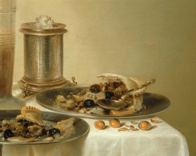 Stilleven met zilveren bekers - ... door Willem Claesz. Heda