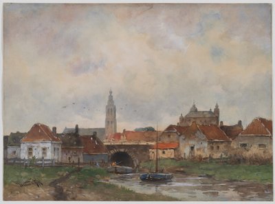 Bovenste Sluis bij Steenbergen door Willem Cornelis Rip