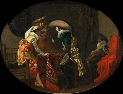 De tric-trac spelers door Willem Cornelisz Duyster