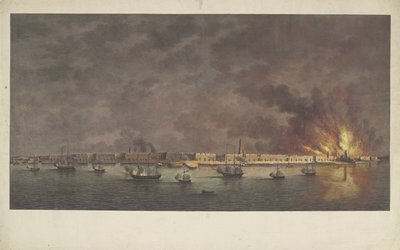 Bombardement van Antwerpen, 1830 door Willem Hendrik Hoogkamer