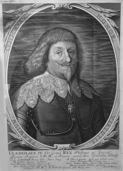 Koning Wladyslaw IV Vasa van Polen 1595-1648, Tsaar van Rusland, 1637 door Willem Hondius