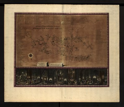 Kaart van de Wieliczka-zoutmijnen door Willem Hondius