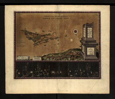 Kaart van de Wieliczka-zoutmijnen door Willem Hondius