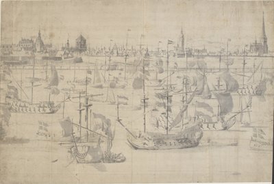 De Nederlandse vloot bij Kopenhagen 1658 door Willem I van de Velde