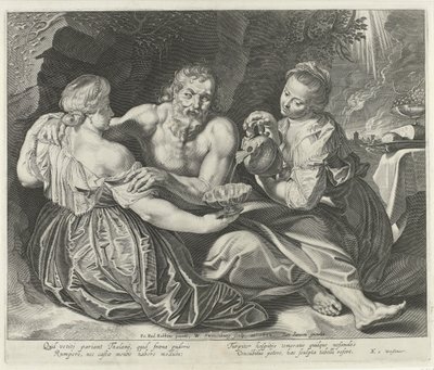 Lot en zijn dochters door Willem Isaacsz Swanenburg