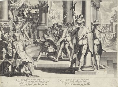 Allegorie op de onschendbaarheid van de wet (Thronus Justitiae) door Willem Isaacsz. van Swanenburg