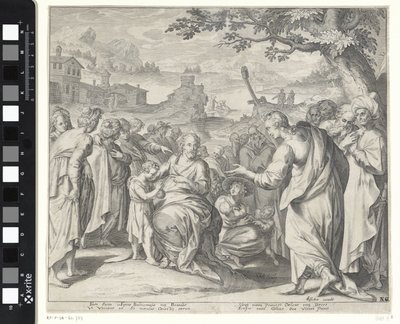 Christus zegent de kinderen door Willem Isaacsz. van Swanenburg