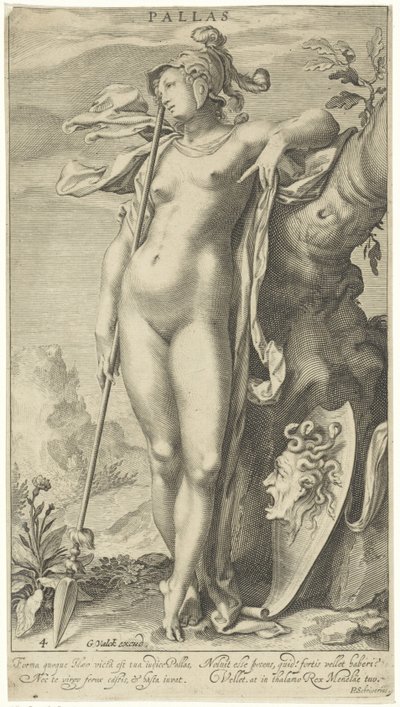 Minerva bij een boom door Willem Isaacsz. van Swanenburg
