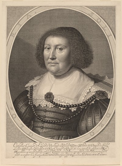 Catherine, gravin van Pallandt door Willem Jacobsz Delff after Michiel van Miereveld
