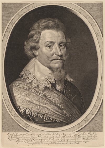 Ernst Casimir, Graaf van Nassau-Dietz door Willem Jacobsz Delff after Michiel van Miereveld