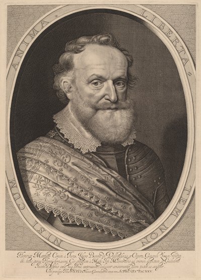 Hendrik Matthias, Graaf van Thurn en Taxis door Willem Jacobsz Delff after Michiel van Miereveld