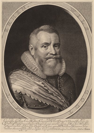 Willem Lodewijk, Graaf van Nassau-Beilstein door Willem Jacobsz Delff after Michiel van Miereveld