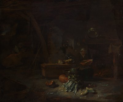 Interieur van een keuken, ca. 1642-44 door Willem Kalf