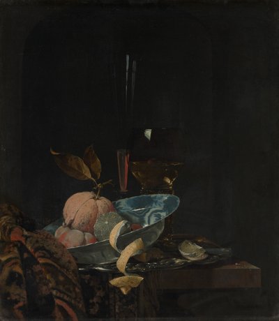 Stilleven met Fruit, Glaswerk en een Wanli Kom, 1659 door Willem Kalf