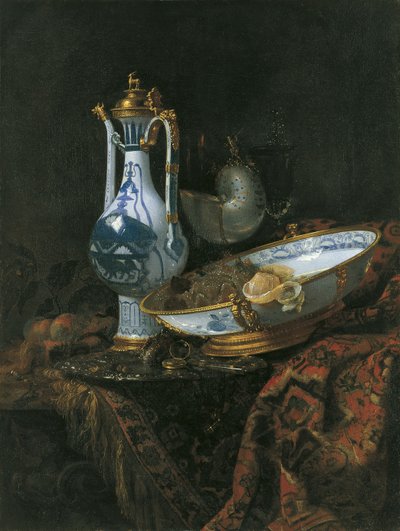 Stilleven met Nautilusbeker door Willem Kalf