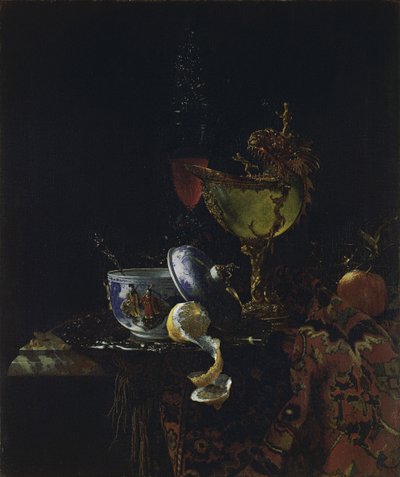 Stilleven met Nautilusbeker door Willem Kalf