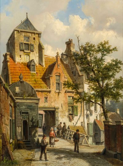 Een Uitzicht op Haarlem, 1891 door Willem Koekkoek