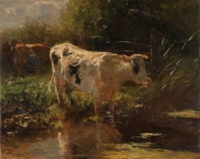 Koe aan de slootkant door Willem Maris