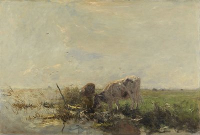 Koeien aan een plas door Willem Maris