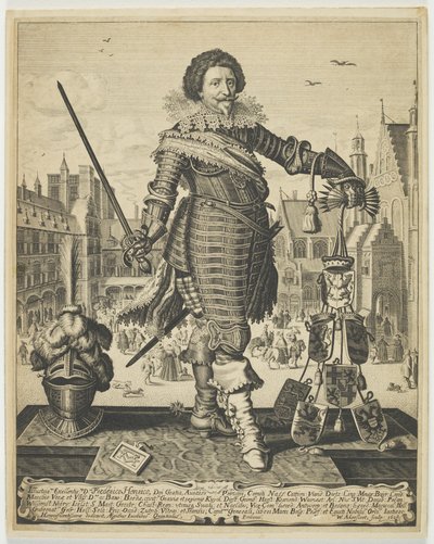 Frederik Hendrik, Prins van Oranje, ca. 1634 (gravure) door Willem Outgertsz Akersloot