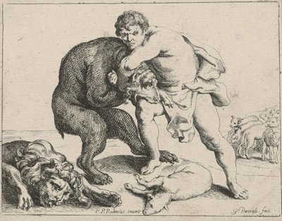 David doodt een leeuw en een beer door Willem Panneels