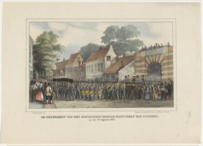 De Terugkomst van het Bataillon Mobile Schuttery van Utrecht, op den 19 Augustus 1834 door Willem Pieter Hoevenaar