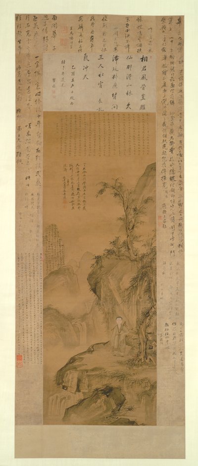 Gelaagde Pieken en Spetterende Waterval: Portret van Hua Yan als Jonge Man door Willem Pietersz Buytewech