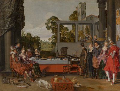 Vrolijk Gezelschap op een Terras, 1616-17 door Willem Pietersz Buytewech
