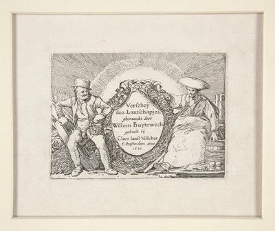 Titelpagina voor The Set of the Landscapes door Willem Pietersz. Buytewech